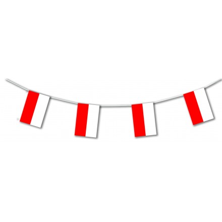 Poland plastic flag bunting