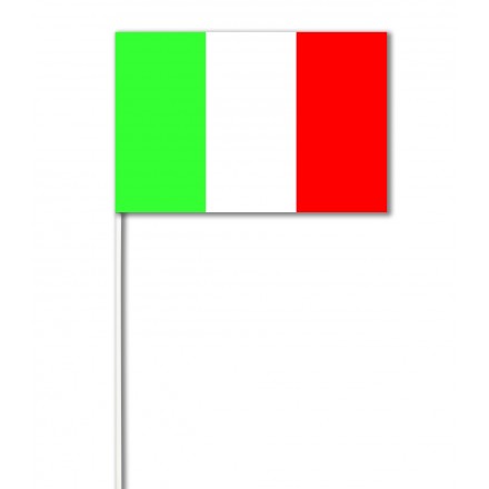 Italy paper hand-waving flag 14x21cm, 100 flags