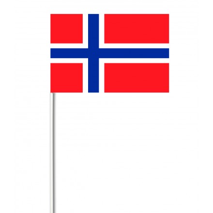 Norway paper hand-waving flag 14x21cm