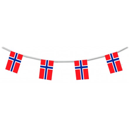 Norway plastic flag bunting