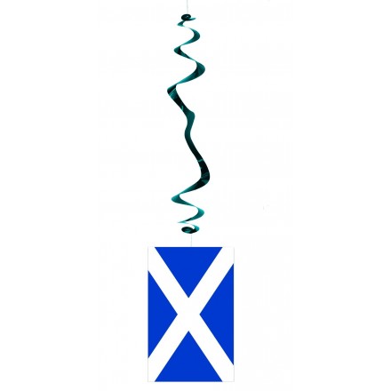 Scotland (St Andrew) hanging swirl decoration