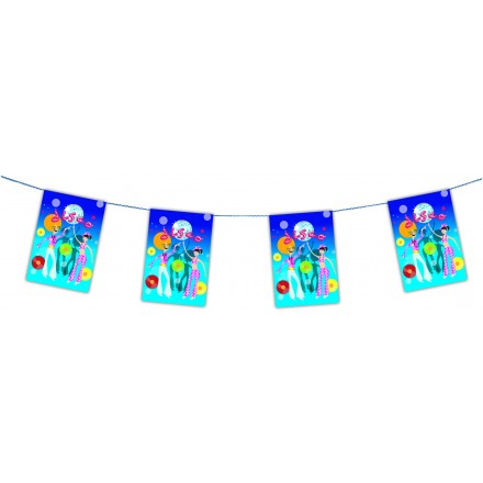 70s disco bunting 4m paper banner party cheap decoration ideas