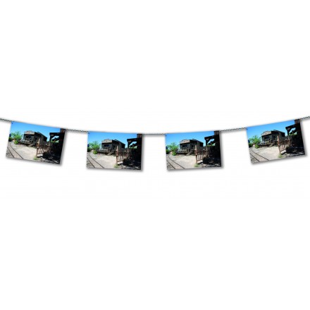 Far West Freight Depot bunting 15ft/4,50m lengths flame retardant banner party supplies Far West Freight Depot bunting 15ft/4,50m lengths flame retardant banner party supplies