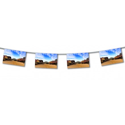 Far West Village bunting 15ft/4,50m lengths