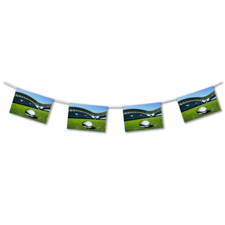 Rugby ground bunting 15ft/4,50m lengths fire retardant banner flags