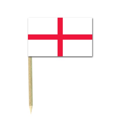 England flag picks - pack of 50 food wood stick St George party supplies