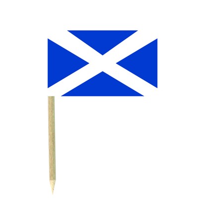 Scottish flag picks - pack of 50