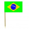Brazil flag picks - pack of 50