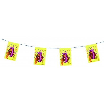 Easter bunting 4,50m long flame retardant paper party room decorating