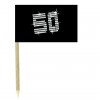 VIP 50th birthday cocktail flag picks - pack of 10