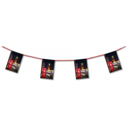 London Phone flag bunting 15ft/4,50m lengths