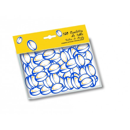 rugby balloon blue and yellow gold confetti 150pcs