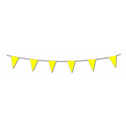 Yellow pennant flag bunting 17ft/5m lengths triangle banner and garland