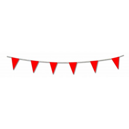 red pennant flag bunting 17ft/5m lengths triangle banner