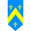 blue medieval banner 10x20inch/25x50cm