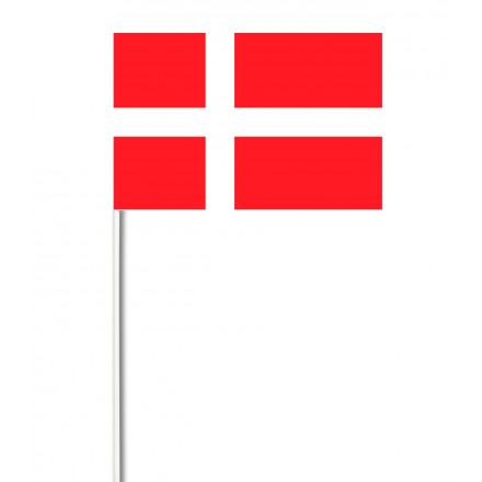 Denmark paper hand-waving flag 14x21cm pack of 100 hand held party supplies