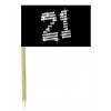 21st birthday cocktail flag picks pack of 10