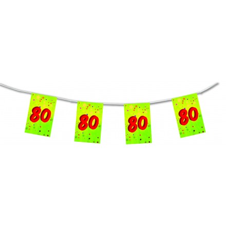 80th birthday bunting 15ft/4,50m lengths