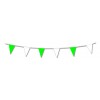 Green and white pennant plastic bunting