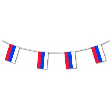 Russian flag bunting 17ft/5m or 33ft/10m lengths