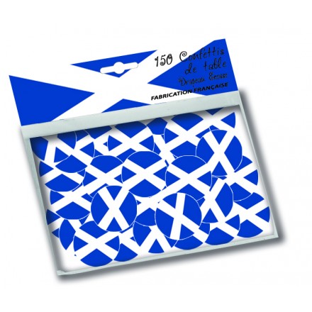 Scottish flag confetti 150pcs circle 25mm diam. Table decoration