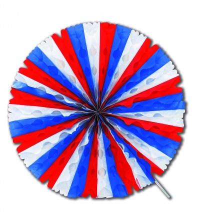 blue white red decoration fan flame resistant Patriotic party supplies