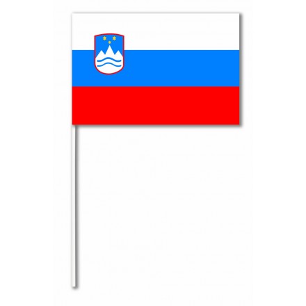 Slovenia paper hand flag pack of 100