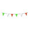 Green White Orange pennant bunting 10m