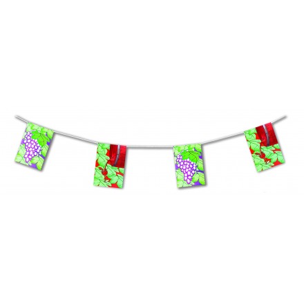 wine bunting 4,50m party decoration