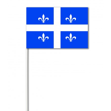 Quebec paper hand-waving flag 14x21cm pack of 100 hand held party decoration