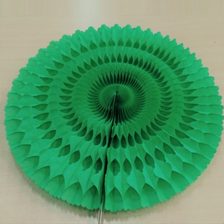 Green paper fan honeycomb tissue 50cm fire retardant paper wedding and birthday decoration