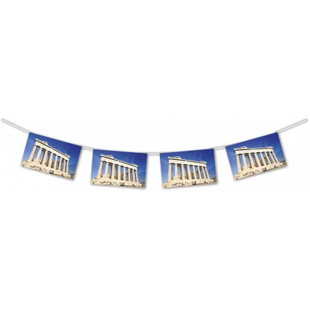 Acropolis Bunting 4.50m Greek party decoration and supplies