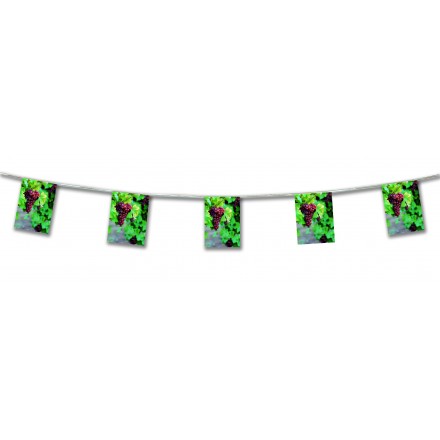 grape bunting 4,50m wine festival party decoration and banner for indoor