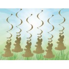 Easter Hanging Swirl Decoration ( Pack of 6 )