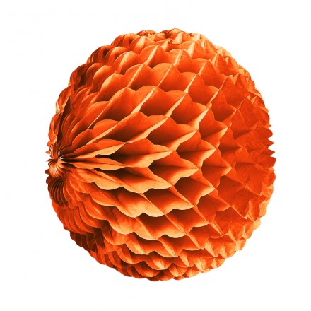 Orange honeycomb ball 10inch/25cm flame resistant paper party decoration