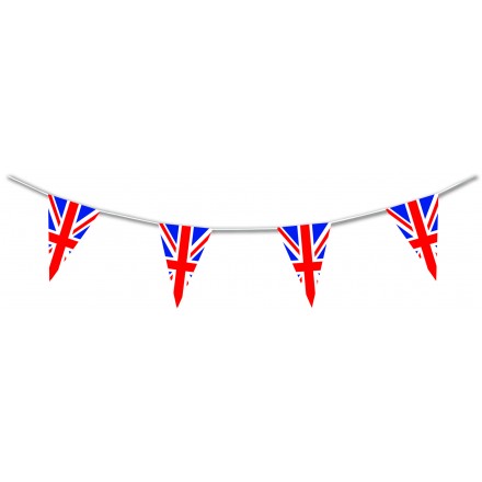 Union Jack Plastic Triangular Bunting