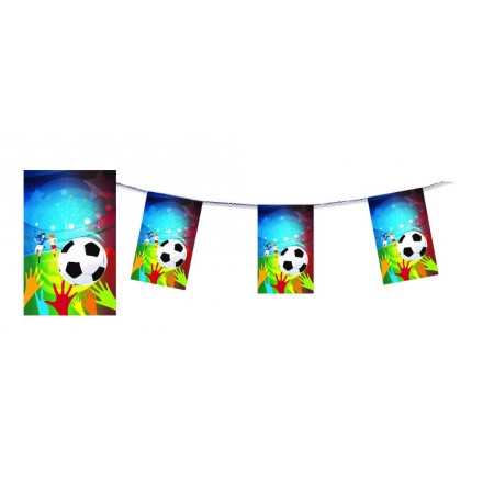 Women's Soccer Bunting Football Flame Retardant Paper Banner 4.50m