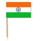 Indian Flag Picks - Pack of 50 food wood sticks India party supplies