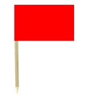 Red Paper Cocktail Flag Sticks - Pack of 50 Food Wood Picks