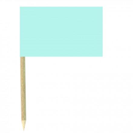 Baby Blue Cocktail Flags Sticks - Pack of 50 Light Blue Food Wood Picks