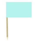 Baby Blue Cocktail Flags Sticks - Pack of 50 Light Blue Food Wood Picks