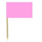 Baby Pink Cocktail Flags Sticks - Pack of 50 Light Pink Food Wood Picks