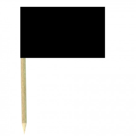Black cocktail Flag Sticks - Pack of 50 Food Wood Stick