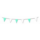 Blue and White Plastic Pennant bunting 20 triangles 20x30cm 10m long