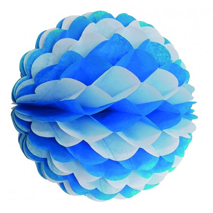 Blue and white honeycomb ball 25cm flame retardant  tissue paper Oktoberfest