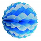 Blue and white honeycomb ball 25cm flame retardant  tissue paper Oktoberfest
