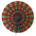 Green and Red honeycomb fan 50cm Flame retardant paper for Christmas