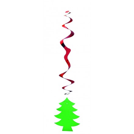 Christmas tree hanging swirl decoration pack of 6 party supplies